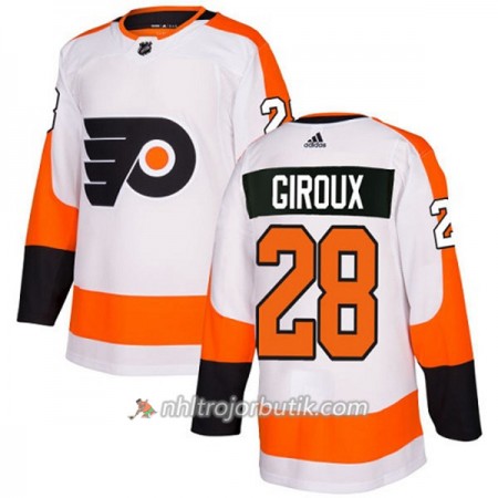 Dame Ishockey Philadelphia Flyers Tröja Claude Giroux 28 Adidas 2017-2018 Vit Authentic